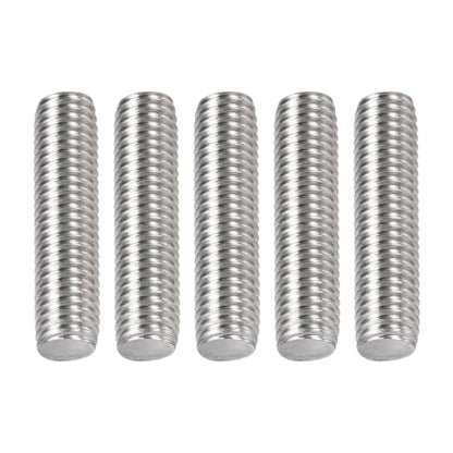 DTGN M10x1.5x40mm(DxPxL) Fully Threaded Rod - 5Pack - Good for Machinery - 304 Stainless Steel Right Hand Thread Rods Bar Studs - Silver - size: M10x1.5x40mm