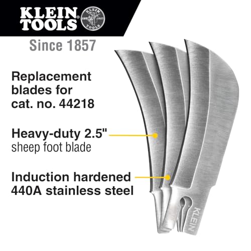Klein Tools 44219 Replacement Hawkbill Blade for 44218 3-Pack - style: 2.5-Inch Replacement Blades