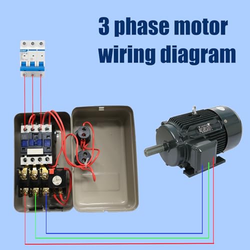 Magnetic Motor Starter 220V Magnetic Electric Motor Starter for Air Compressor, 3-Phase/Single-Phase Switch Magnetic Starter - style: 220v 3KW-4HP