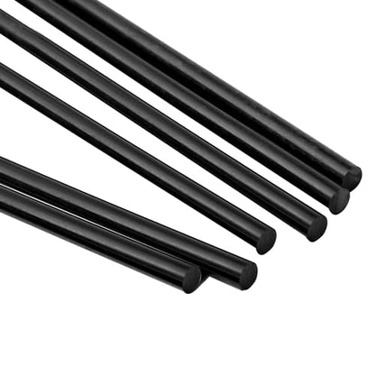 Plastic Round Rod 6-Pack - 1/2 Inch Dia 12 inch Length Black (POM) Polyoxymethylene Rods Engineering Plastic Round Bars (0.5in×12in, 6) - size: 0.5 in × 12 in