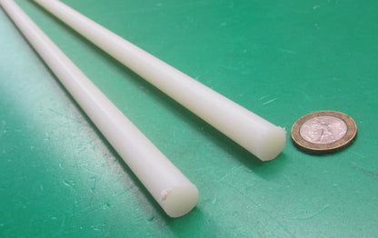 Natural Nylon Extruded Round Rod .500" (1/2") x 5 Ft Length 4 pcs 20 Ft