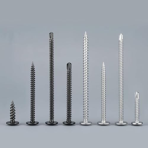 Black Self Tapping Screws Assortment Kit 463PCS, Modified Truss Head - size: B #8#10 463PCS