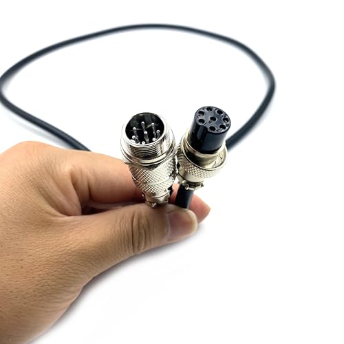 3.28 ft GX20 8 Pin Male to Female Cable, GX20 8Pins Female to Male Head Aviation Cordset Electrical Connector Panel Mount Circular Metal Adapter Cordset for Ships 5A 200V 20AWG (1meter) - size: GX20 8Pin