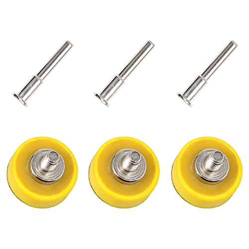 3 PCS Hook and Loop Sanding Discs Pad Kit 1 Inch Drill Attachment Backing Pads Hook and Loop Backing Pads with 1/4-Inch Shank Drill Adapter for Polishing - size: 3 Packs