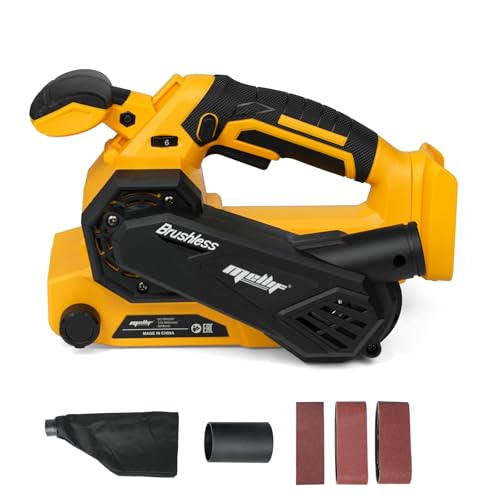Upgraded Brushless Belt Sander Compatible with Dewalt 20V Battery - color: Yellow