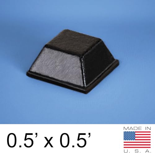 Black Rubber Feet (50 Pack) Self Stick Bumper Pads - Made in USA - Adhesive Square Bumpers for Electronics, Speakers, Laptop, Appliances, Furniture, Computers - color: Black, size: 50pc Small