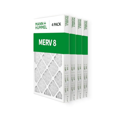 MANN+HUMMEL 14x20x2 MERV 8 Pleated 2" AC Furnace Air Filter. 4 Pack - style: 14 x 20 x 2