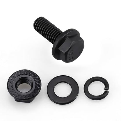 20 Sets M6-1.0 x 20mm Flange Hex Bolt with Flange Nuts and Flat & Lock Washers Assortment Set, 10.9 Grade Alloy Steel, Serrated, for Automotive Repair & Machinery Projects, Glvaner - size: M6-1.0 x 20mm