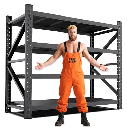 Garage Shelving Heavy Duty, Metal Garage Shelves, 7000LBS Storage Shelves - size: 70''H*60''W*23.6''D