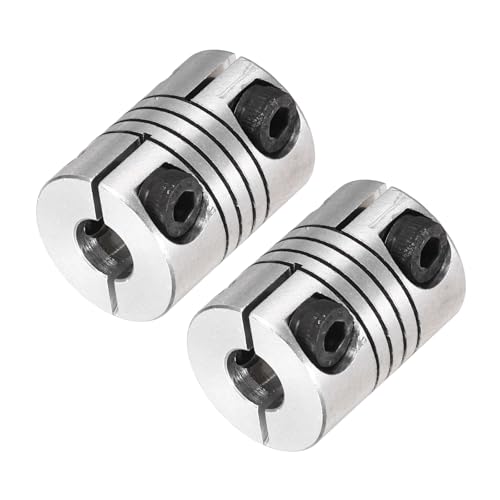MECCANIXITY 2 Pcs 3.17 to 6mm Flexible Shaft Coupling 20mm L 15mm Dia - size: 3.17 to 6mm