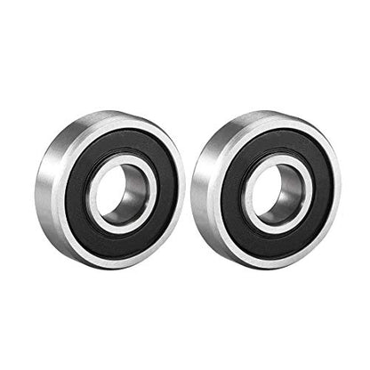 uxcell 609-2RS Deep Groove Ball Bearing Double Sealed 180019, 9mm x 24mm x 7mm High Carbon Steel Z1 Bearings (Pack of 2) - size: 9 mm x 24 mm x 7 mm