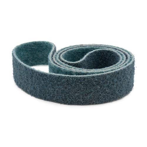 Red Label Abrasives 1 X 30 Inch Non Woven Surface Conditioning Sanding Belts for Knife Makers and Metal Fabricators - Blue Fine Grit Sand Paper - 3 Pack - size: 1x30 Fine Grit -3 Pk