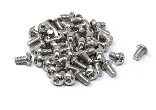 iexcell 50 Pcs 1/4-20 x 7/16" Stainless Steel 304 Hex Socket Button Head Cap Screws Bolts Kit - size: 1/4-20 x 7/16"