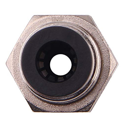 Bulkhead Union Push to Connect Tube Fitting 3/8 In Tube OD Stainless Steel Double Threaded (5 Packs) - size: 3/8" (pack of 5)