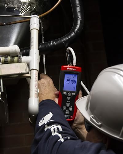 Triplett DPR400 Differential Airflow Meter/Pitot Tube Anemometer with Certificate of Traceability to NIST - Pressure, Air Velocity, Air Flow, Temperature - size: DPR400, style: With Certificate of Traceability to NIST