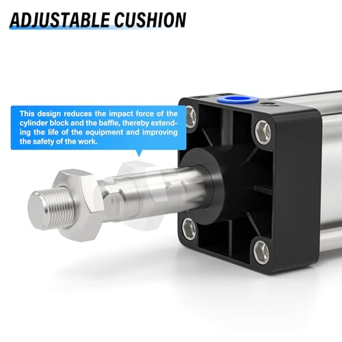 TAILONZ 40mm Bore 200mm Stroke Pneumatic Air Cylinder Double Action SC 40x200 - size: 40mm Bore 200mm Stroke