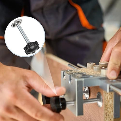 M METERXITY 2-Pack Star Handle Hand Screws, M8x60mm Carbon Steel Thread Star Clamping Knobs with Screws, Pressure Plate and Rubber Pad for Woodworking/Mechanical Equipment [Black] - size: M8 x 60mm