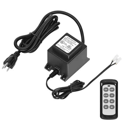 60W Low Voltage Landscape Transformer with Remote, Low Voltage Transformer 120V AC to 12V DC, Power Supply Waterproof for Landscape Lighting, Fountain Lighting, Pool Light UL Listed B92LT06