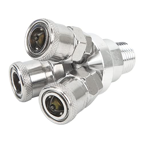 3 Way Quick Coupler Quick Connect Air Hose Splitter Universal Type Male Thread Swivel Air Compressor Fittings G1/2