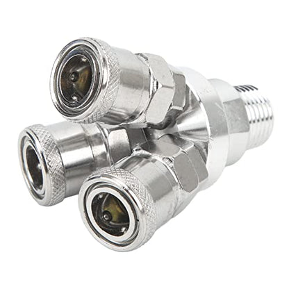3 Way Quick Coupler Quick Connect Air Hose Splitter Universal Type Male Thread Swivel Air Compressor Fittings G1/2