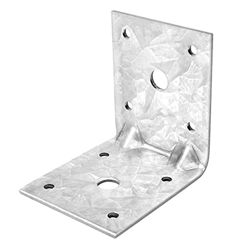 10 Pack 2-3/8" x 2-7/8" Galvanized Steel L Right Angle Bracket for Wood