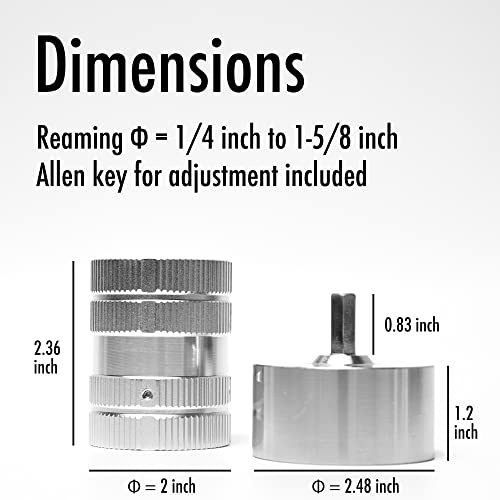 Deburring Tool for Copper Pipe, PVC Tubing, 1/4” to 1-5/8" All-metal Inner Outer Pipe Reamer with Adaptor for Drills, Copper Pipe Cleaner, Tube Chamfering Plumber Tool - size: Pipe Reamer with Adaptor for Drills