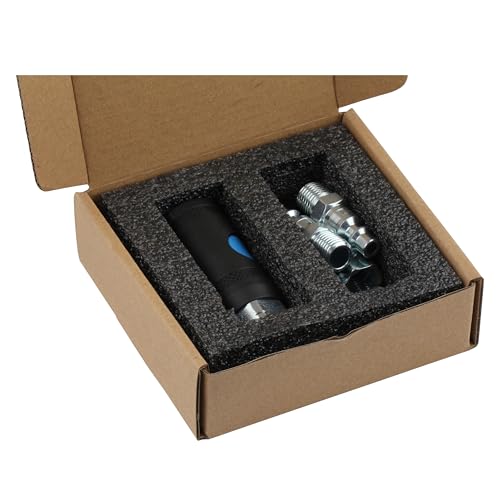 Push Button Safety 1/4 Inch Air Hose Fitting, 5 Pieces