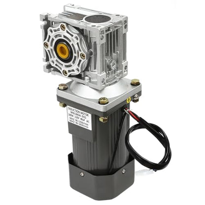 AC 110V 180W Worm Gear Reducer Motor with Speed Controller 1:50 Reduction Ratio Gearmotor Adjustable Variable Speed High Torque Reducer Motor 27 RPM