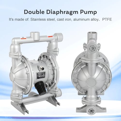 Air Diaphragm Pump 1-1/2" Outlet Chemical Transfer Pump Industrial - color: Silver, size: 1-1/2 inch