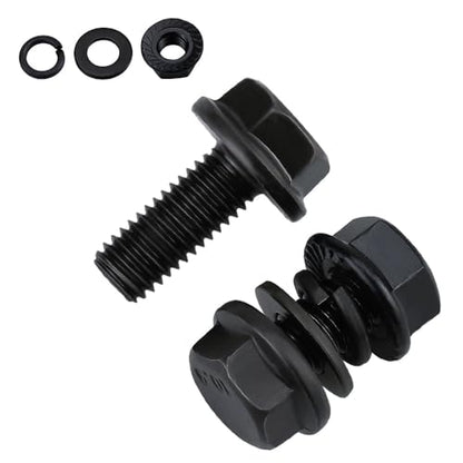 20 Sets M6-1.0 x 20mm Flange Hex Bolt with Flange Nuts and Flat & Lock Washers Assortment Set, 10.9 Grade Alloy Steel, Serrated, for Automotive Repair & Machinery Projects, Glvaner - size: M6-1.0 x 20mm