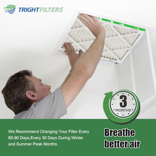 TRIGHTFILTERS 14x14x1 Air Filter MERV 11 HVAC Furnace Filter Pleated 2 Pack - size: 14x14x1