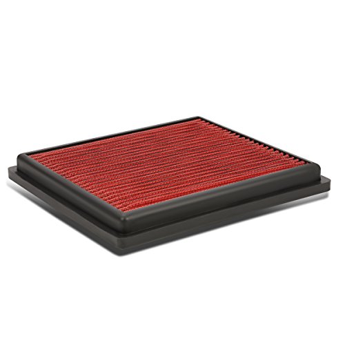 DNA Motoring AFPN-069-RD Clean Air Washable Drop In Panel Air Filter [Compatible with 13-16 ES350 / 15-17 NX200t / 10-17 RX350 / 13-17 Avalon / 12-17 Camry / 14-17 Highlander / 11-16 Sienna] - color: Red, style: 12-17 Camry Red