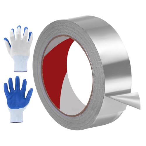 MECCANIXITY Alum um Foil Tape, 66 ft X1.6 x5.9mil Heavy Duty HVAC Tape - size: 66 ft X1.6inx5.9mil