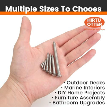 #2 x 1/2" (100 PCS) Stainless Steel Flat Self-Tapping Screws (ST2.2x13mm) - size: #2 x 1/2" (100 PCS)