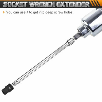HARFINGTON 1pcs Socket Extension Bar 1/4" Drive 6" Long Extension Bars - size: 1/4" x 6"