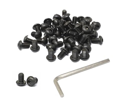 iexcell 50 Pcs 5/16-18 x 1/2" Alloy Steel 10.9 Grade Hex Socket Button Head Cap Screws Bolts Kit, Black Oxide Finish - size: 5/16-18 x 1/2"