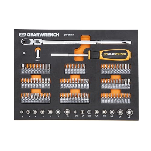 GEARWRENCH 105 Piece 1/4” Drive Slim Head Mechanics Tool Set | GWMSMBS01 - size: Onesize, style: Mechanics Tool Set