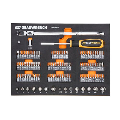 GEARWRENCH 105 Piece 1/4” Drive Slim Head Mechanics Tool Set | GWMSMBS01 - size: Onesize, style: Mechanics Tool Set