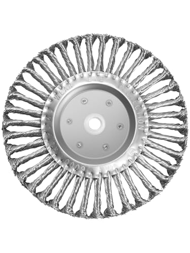 8in Bench Wire Wheel Brush | Knotted Steel Wire 0.023" with 5/8" 7/8" Arbors for Bench Grinder Twisted Carbon Steel Wheel - 1pcs - style: 8in 1pcs