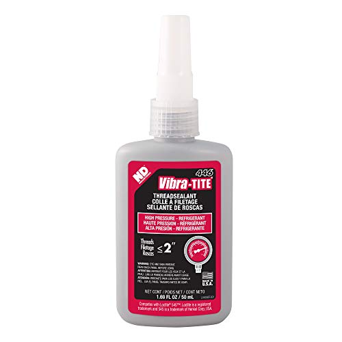 Vibra-TITE 446 Red High Pressure Refridgerant Anaerobic Thread Sealant, 50ml Bottle