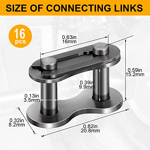 PAGOW 16PCS #41 Roller Chain Connecting Links, Master Connector Link - size: #41 16PCS