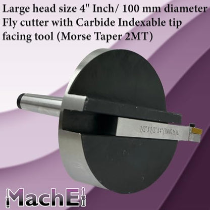4" Fly Cutter with Indexable Tool (Morse Taper 2MT Shank) - size: Morse Taper 2MT Shank