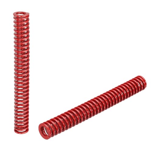 HARFINGTON 2pcs Die Spring 1/2" OD x 4" Free Length SMH2016, Red - size: 1/2" OD x 4" Free Length