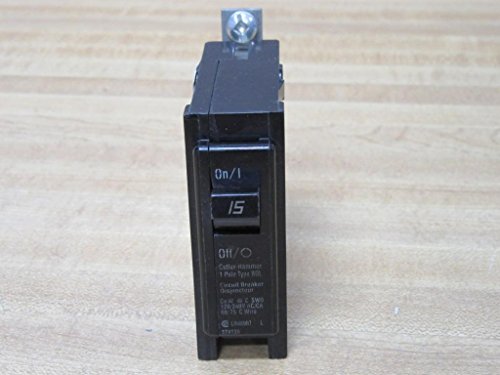 Eaton BAB1015 Bolt-On Mount Type BAB Industrial Miniature Circuit Breaker 1-Pole 15 Amp 120/240 Volt AC Quicklag