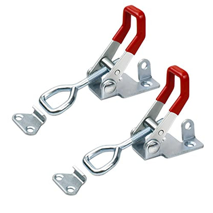 2 PCS Heavy Duty Toggle Clamp Latch 4002 Adjustable Latch Hardware, 551Lbs Holding Capacity, Quick Release Pull Latch Clamp for Box Case Trunk, Industrial EquiIpment, Smoker Door and More (4.9inch) - color: 4.9inch