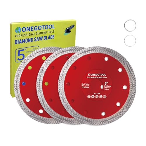 3Pcs 5 inch Diamond Tile Saw Blades Grinder Cutting Blade for Angle Grinder Super Thin Indestructible Disc for Cutting Porcelain Ceramic Granite Marble - size: 5”(125mm)