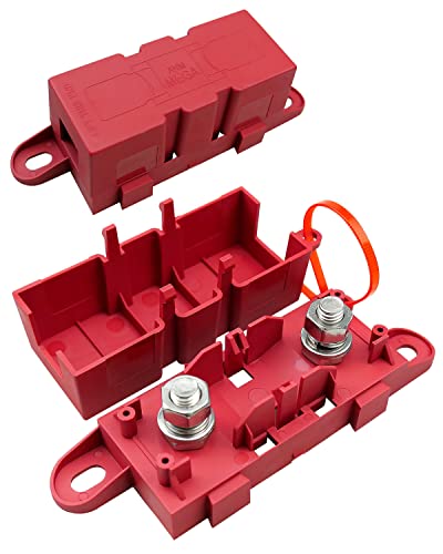 MEGA ANM AMG Fuse Holder 500A 32V, High Current Bolt-On Fuse Holder - color: Red