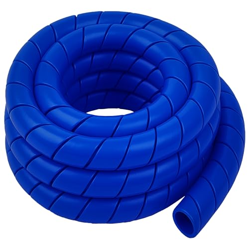 Electriduct 1/2" Heavy Duty Spiral Wrap Hose Protector - 10 Feet - Blue - color: Blue, size: 0.5 Inch