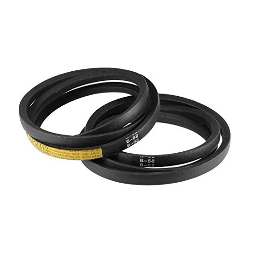 uxcell B68 V-Belts 68" Pitch Length, B-Section Rubber Drive Belt 2pcs - size: 68"