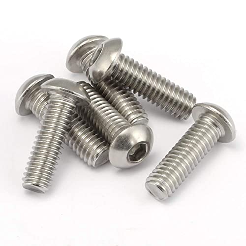 8-32 x 3/4" Button Head Socket Cap Bolts Screws, Stainless Steel 18-8 (304), Bright Finish, Allen Hex Drive, 100 PCS - size: 8-32 x 3/4"